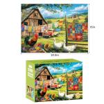 500 Pieces Puzzles for Adult Jigsaw Puzzle 500 Piece Puzzle Children Elderly Puzzle Chicken Duck Farm Puzzle Gift for Mom Dad Family Friend Family Activity Games Home Decor Wall Art 20.5x15IN