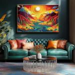 MINIWAN 1000 Piece Jigsaw Puzzle for Adults, Canyon Sunset Landscape Hard Impossible Difficult Challenging Family Puzzle Perfect for Game Nights