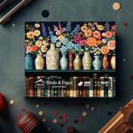 Wildflower Puzzles for Adults 1000 Pieces, PICKFORU Vintage Flower Book Puzzle, Wildflower Pages Jigsaw Puzzle for Book Lover, Floral Art Bookshelf Library Puzzles