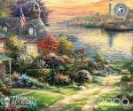 Ceaco - Silver Select - Thomas Kinkade - New England Harbor - 2000 Piece Jigsaw Puzzle for Adults - Challenging Puzzle Perfect for Game Nights - Finished Size is 38.50 x 26.50