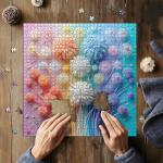 Flower Puzzles for Adults 1000 Pieces, Impossible Floral Puzzles, Colorful Rainbow Gradient Puzzle Hard，Challenging Spring Jigsaw Puzzles 1000 Pieces