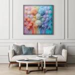 Flower Puzzles for Adults 1000 Pieces, Impossible Floral Puzzles, Colorful Rainbow Gradient Puzzle Hard，Challenging Spring Jigsaw Puzzles 1000 Pieces