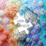 Flower Puzzles for Adults 1000 Pieces, Impossible Floral Puzzles, Colorful Rainbow Gradient Puzzle Hard，Challenging Spring Jigsaw Puzzles 1000 Pieces