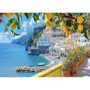 MINIWAN 500 Piece Amalfi Coast Puzzle, Premium Jigsaw Puzzle for Adults, Rustic Style, 21 x 15 Inches