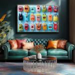500 Piece Puzzles for Adults Funny Colorful Monster Ice Cream Jigsaw Puzzles 500 Pieces Cute Food Family Puzzle Challenging Family Puzzle Games Gift for Adults (21"x15")