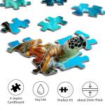 Sutinban Sea Turtle 1000 Piece Puzzle for Adults, Coolest Adult Puzzle 1000 Pieces, Wave Spirit Hawaii Ocean Jigsaw Puzzles Home Decor Happy Family Time