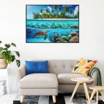 Sutinban Sea Turtle 1000 Piece Puzzle for Adults, Coolest Adult Puzzle 1000 Pieces, Wave Spirit Hawaii Ocean Jigsaw Puzzles Home Decor Happy Family Time