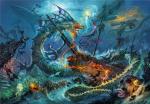 Clementoni Collection-The Underwater Battle-3000 Pieces-Puzzle, Author Illustration, Paolo Barbieri, Horizontal, Fun for Adults, Made in Italy, Multicoloured, 33023