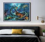 Clementoni Collection-The Underwater Battle-3000 Pieces-Puzzle, Author Illustration, Paolo Barbieri, Horizontal, Fun for Adults, Made in Italy, Multicoloured, 33023