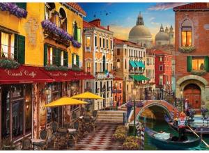 Anatolian Puzzle - Canal Cafe Venice, 1500 Piece Jigsaw Puzzle, #4553