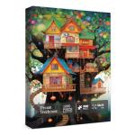 Tree House Art Puzzle for Adults 1000 Pieces, Colorful Plant Painting Jigsaw Puzzles Fantasy Tree of Life Puzzles, Challenging Hard Nature Puzzles for Adults Home Decor