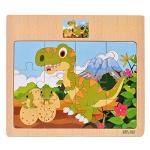CCLIFE Wooden Jigsaw Puzzles Set for Kids 2-5 Years 12 Piece Colorful Wooden Educational Animal Puzzles (4 Puzzles)