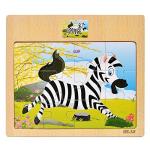 CCLIFE Wooden Jigsaw Puzzles Set for Kids 2-5 Years 12 Piece Colorful Wooden Educational Animal Puzzles (4 Puzzles)