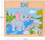 CCLIFE Wooden Jigsaw Puzzles Set for Kids 2-5 Years 12 Piece Colorful Wooden Educational Animal Puzzles (4 Puzzles)