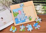 CCLIFE Wooden Jigsaw Puzzles Set for Kids 2-5 Years 12 Piece Colorful Wooden Educational Animal Puzzles (4 Puzzles)