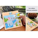 CCLIFE Wooden Jigsaw Puzzles Set for Kids 2-5 Years 12 Piece Colorful Wooden Educational Animal Puzzles (4 Puzzles)