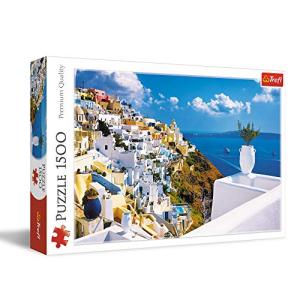 Trefl Red 1500 Piece Jigsaw Puzzle Santorini, Greece 33"x23" Print, DIY Puzzle, Creative Fun, Classic Puzzle for Adults and Children from 12 Years Old