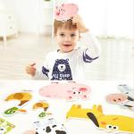 TOI Large Piece Toddler Puzzles for 2-4 Years Old, 4 Packs Beginner Puzzles for Toddlers, Kids Big Shape Preschool Learning Puzzle for Boys Girls Gift, Farm Animals
