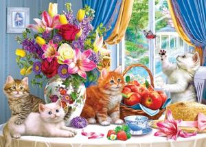 RoseArt - Kodak Premium - Fluffy Kittens in The Living Room - 3000 Piece Jigsaw Puzzle