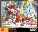 RoseArt - Kodak Premium - Fluffy Kittens in The Living Room - 3000 Piece Jigsaw Puzzle