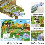 Jumbo Floor Puzzle for Kids, Large Jigsaw Puzzles 35 Piece for Kids Ages 3-5,Preschool Learning & Education Toys, Gifts for 4-8 Year Old Boys and Girls (Grassland Animal)