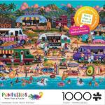Buffalo Games - Pun Fuzzles - Hawaiian Food Truck Festival - 1000 Piece Jigsaw Puzzle For Adults -Challenging Puzzle Perfect for Game Nights - Finished Size is 26.75 x 19.75