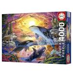 Educa - Puzzle of 4000 Pieces for Adults | Orcas and Wolves. Includes Service of Lost Piece While Supplies Last. Measures: 136 x 96 cm. from 14 Years (20259)