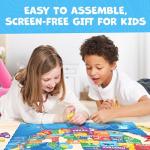 United States Puzzles for Kids Ages 4-6 - Educational Toys for Boys & Girls - 70Pcs USA Map Kids Puzzle with 50 States & Capitals - Floor Jigsaw Puzzles - Fun Learning Activities & Gifts for Children