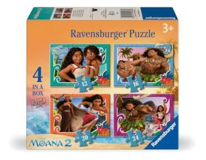 Ravensburger Moana 2 Jigsaw Puzzle Pack for Kids | 4 Puzzles with Increasing Piece Counts (12, 16, 20, 24 Pieces) | Challenge Grows with Child | Ideal Screen-Free Activity