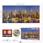Educa - New York Skyline | 3000 Piece Puzzle for Adults in Panoramic Format. Measurements: 47,24" x 33,46". Includes Lost Part Service While Supplies Last. from 14 Years Old (19948)