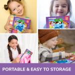 QUOKKA Magnetic Toddler Puzzles Ages 2-4 - 20 Pieces Kids Puzzles Ages 3-5 - Travel Games for Kids 4-6 - Animal Toddler Travel Toys - Car Airplane Road Trip Activities for Boys and Girls