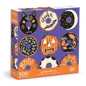 Good Puzzle Co Spooky Treats – 500 Piece Jigsaw Puzzle Featuring Adorable Artwork of Halloween Themed Donuts