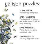 Galison Season's Reading – 500 Piece Foil Jigsaw Puzzle Featuring Beautiful Artwork of A Cozy Christmas Bookshop Scene with Gold Foil Accents