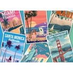 Trefl - Square Box - Journey Through The USA, 2000 Piece Jigsaw Puzzle 38"x27" Print, DIY Puzzle, Creative Fun, Classic Jigsaw for Adults and Children from 12 Years Old