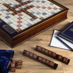Wooden Rotating Board Scrabble Deluxe Edition