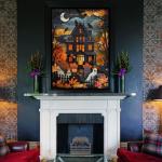 Halloween Puzzles Paper Cut Art Puzzle 1000 Pieces for Adults, Horror Jigsaw Puzzle Scary House, Ghost Autumn Collage Puzzle for Family Decorations