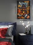 Halloween Puzzles Paper Cut Art Puzzle 1000 Pieces for Adults, Horror Jigsaw Puzzle Scary House, Ghost Autumn Collage Puzzle for Family Decorations