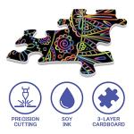 Mandala Puzzle 1000 Pieces for Adults, Difficult Impossible Puzzle Hard, Challenging Round Jigsaw Puzzle as Mandala Decor