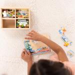 Melissa & Doug 4‑in‑1 Wooden Pets Jigsaw Puzzle Set, 48 Pieces with Storage Box, Toddler Puzzle Toy for Kids Ages 3+ - FSC Certified