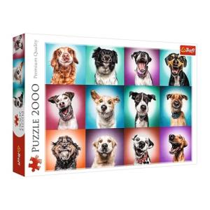Trefl Funny Dog Portraits II 2000 Piece Jigsaw Puzzle Red 38"x27" Print, DIY Puzzle, Creative Fun, Classic Puzzle for Adults and Children from 15 Years Old