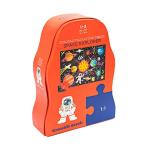 Crocodile Creek 36-Piece Jigsaw Floor Puzzle - Fun Floor Puzzles for Kids Ages 3-5 - Heavy-Duty Shaped Box for Storage - Space Explorer - 27" W x 20" H Finished