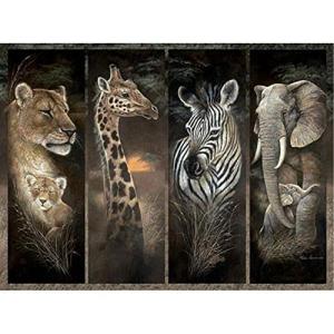 Bits and Pieces – 3000 Piece Jigsaw Puzzle for Adults – Pride of Africa by Artist Ruane Manning - African Jungle Animals: Lions, Giraffes, Elephants and Zebras Jigsaw Puzzle