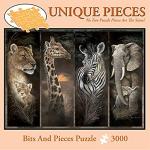 Bits and Pieces – 3000 Piece Jigsaw Puzzle for Adults – Pride of Africa by Artist Ruane Manning - African Jungle Animals: Lions, Giraffes, Elephants and Zebras Jigsaw Puzzle