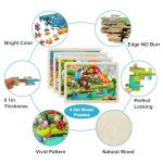 Wooden Puzzles for Kids Ages 4-6, 24 Piece Animals Puzzles for Toddlers 2-4,Jigsaw Puzzles for Kids Ages 3-5, Preschool Educational Puzzles Board Toys Gifts for Boys and Girls 3 4 5 6 Years Old