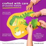 Crocodile Creek 12-Piece Mini Jigsaw Puzzle - Fun Floor Puzzles for Kids Ages 2-4 and Up - Heavy-Duty Shaped Box for Storage - Sweet Unicorn - 12" x 9" Finished