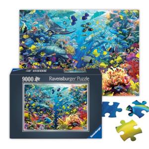 Ravensburger Underwater Paradise Jigsaw Puzzle - 9000 Pieces Blueboard | Precision-Cut Fit | Unique Piece Design | Ideal Gift for Puzzle Enthusiasts