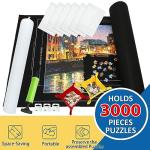 FELIZROCA 3000pc Jigsaw Puzzle Mat Roll Up, Black Felt, Classic Style, Portable, 39" x 39", 6+ Years