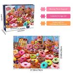 HUADADA Jigsaw Puzzles for Adults 1000 Pieces, Donuts Interlock Perfectly Letter on Back No Dust, Home Decor Birthday Party Gift Toy for Men Women Olders Seniors (27.5"x19.6"), 1:1 Poster