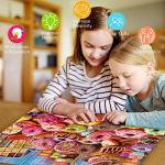 HUADADA Jigsaw Puzzles for Adults 1000 Pieces, Donuts Interlock Perfectly Letter on Back No Dust, Home Decor Birthday Party Gift Toy for Men Women Olders Seniors (27.5"x19.6"), 1:1 Poster