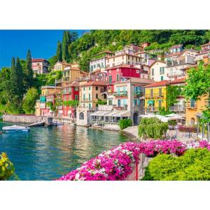 500 Piece Jigsaw Puzzle for Adults -Lake Como Scenery, Italy Jigsaw Puzzles 500 Pieces Puzzles for Adults-Finished Size 19.3" x 13.7"